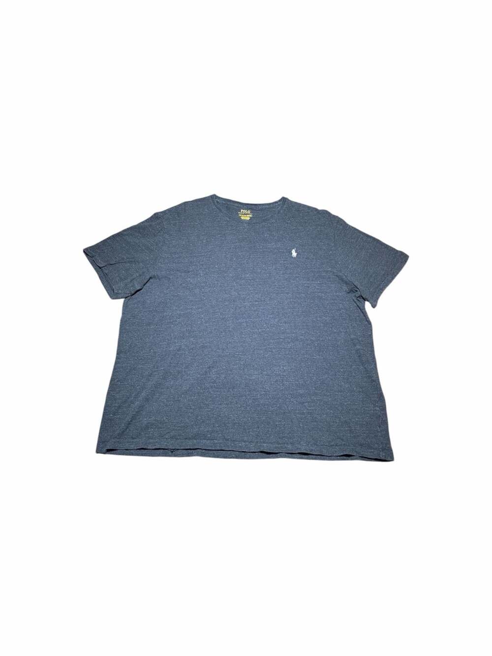 Polo Ralph Lauren Charcoal Heather Crew Neck T-Shirt with White Logo XL